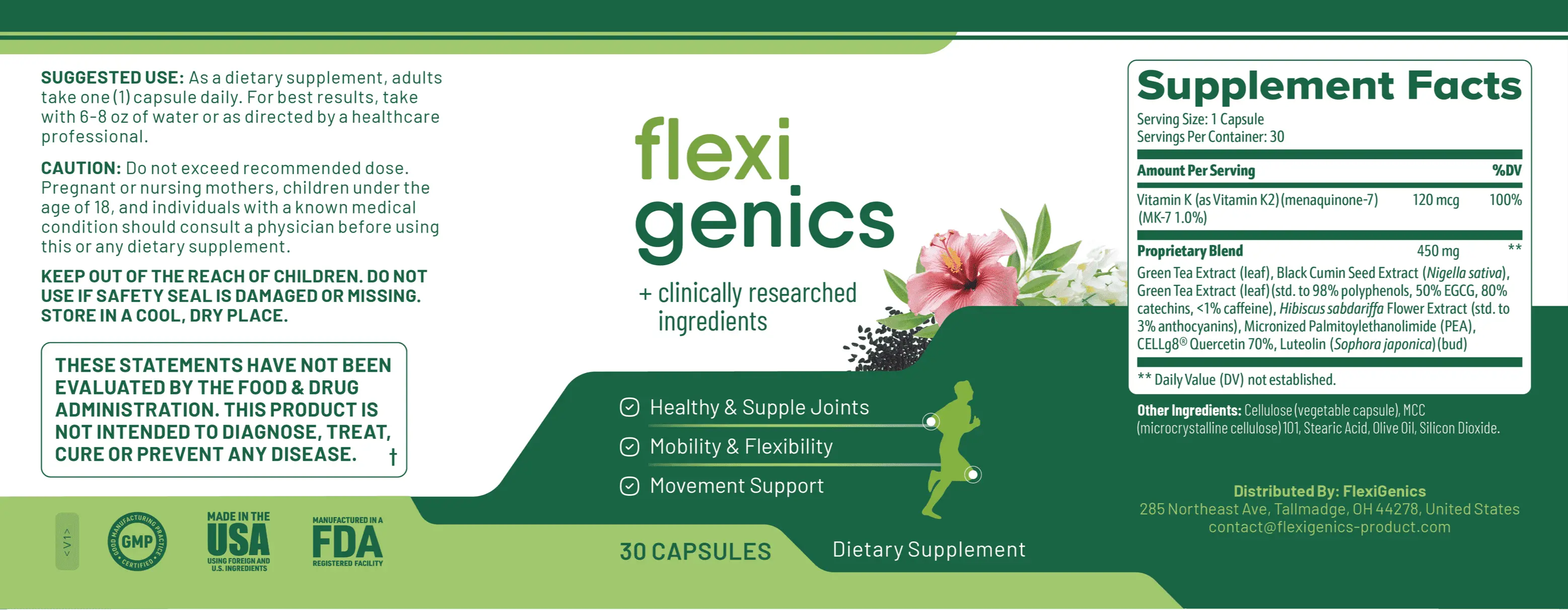 flexigenics supplement facts